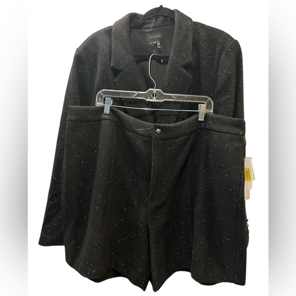 1.State Black Sparkle Blazer and Shorts Set size 22W,All Products : American Fashion Style Bags On Sale